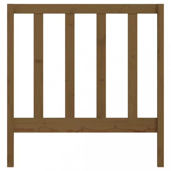 mézbarna tömör fenyőfa ágyfejtámla 95 x 4 x 100 cm