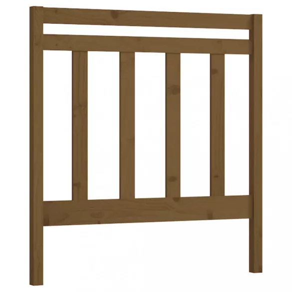 mézbarna tömör fenyőfa ágyfejtámla 95 x 4 x 100 cm