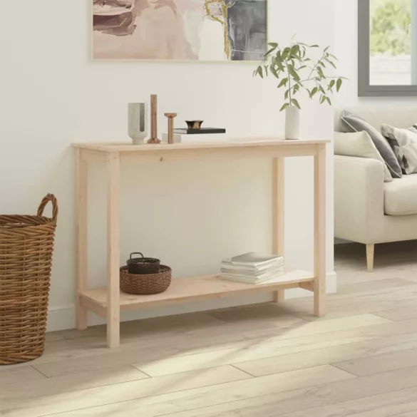 tömör fenyőfa tálalóasztal 110x40x80 cm