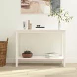 fehér tömör fenyőfa tálalóasztal 110 x 40 x 80 cm
