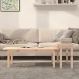 2 részes tömör fenyőfa dohányzóasztalszett