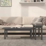 2 részes szürke tömör fenyőfa dohányzóasztalszett