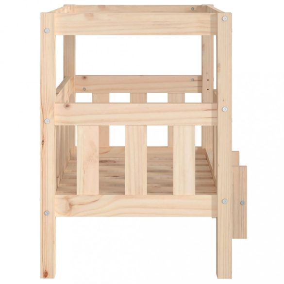 tömör fenyőfa kutyaágy 65,5x50,5x70 cm