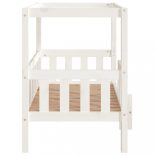 fehér tömör fenyőfa kutyaágy 95,5x73,5x90 cm