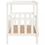 fehér tömör fenyőfa kutyaágy 105,5x83,5x100 cm