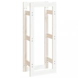 tömör fenyőfa tűzifatartó állvány fehér 41x25x100 cm