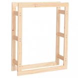 tömör fenyőfa tűzifatartó állvány 80x25x100 cm