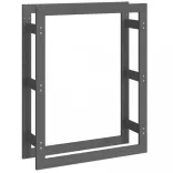 szürke tömör fenyőfa tűzifatartó állvány 80 x 25 x 100 cm