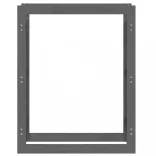 szürke tömör fenyőfa tűzifatartó állvány 80 x 25 x 100 cm