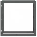 szürke tömör fenyőfa tűzifatartó állvány 100x25x100 cm