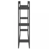 szürke tömör fenyőfa tűzifatartó állvány 100x25x100 cm