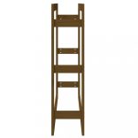 mézbarna tömör fenyőfa tűzifatartó állvány 100x25x100 cm