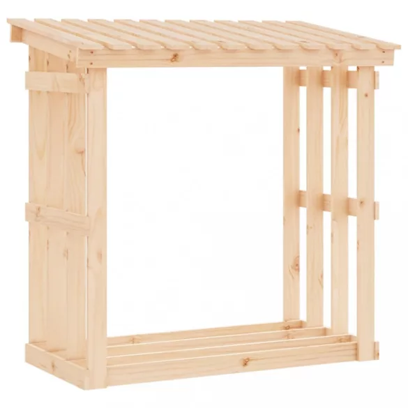   tömör fenyőfa tűzifatartó állvány 108 x 64,5 x 109 cm