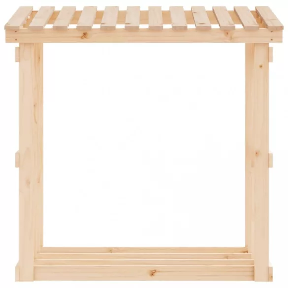   tömör fenyőfa tűzifatartó állvány 108 x 64,5 x 109 cm