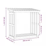   tömör fenyőfa tűzifatartó állvány 108 x 64,5 x 109 cm