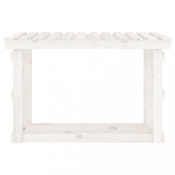 fehér tömör fenyőfa tűzifatartó állvány 108x64,5x77 cm