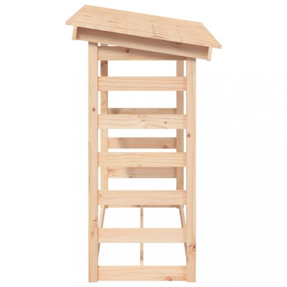 tömör fenyőfa tűzifatartó állvány 108x64,5x110 cm