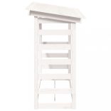 fehér tömör fenyőfa tűzifatartó állvány 108x64,5x110 cm