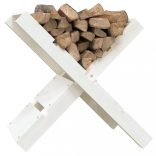 fehér tömör fenyőfa rönktároló 47 x 39,5 x 48 cm