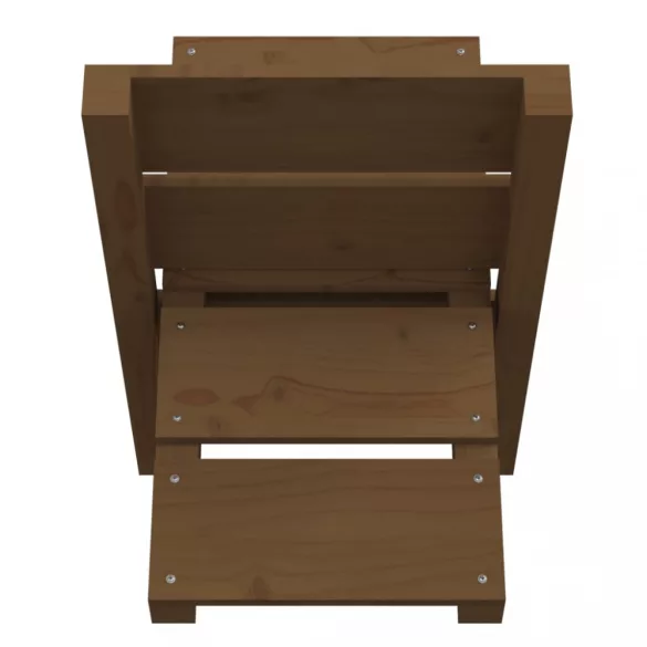 mézbarna tömör fenyőfa rönktároló 47 x 39,5 x 48 cm