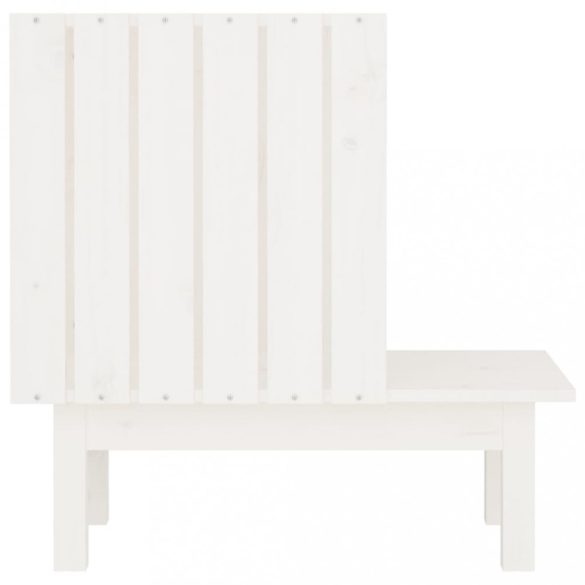 tömör fenyőfa macskaház fehér 60 x 36 x 60 cm