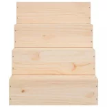 tömör fenyőfa kisállatlépcső 40 x 49 x 47 cm