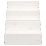 fehér tömör fenyőfa kisállat lépcső 40 x 49 x 47 cm