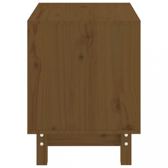 mézbarna tömör fenyőfa kutyaágy 50 x 40 x 52 cm