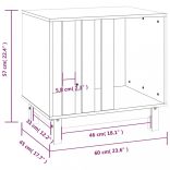 tömör fenyőfa kutyaház 60 x 45 x 57 cm