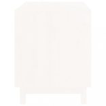 fehér tömör fenyőfa kutyaház 70 x 50 x 62 cm