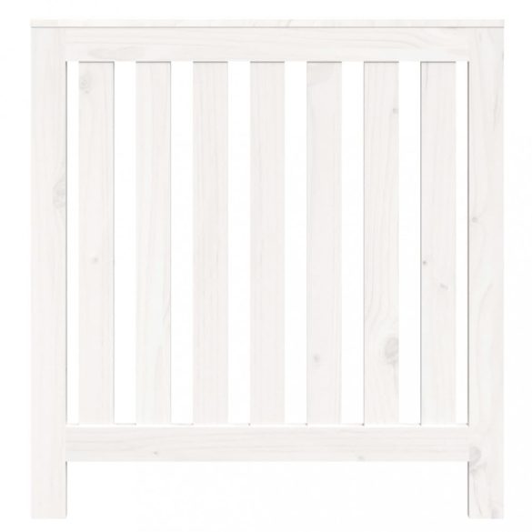 fehér tömör fenyőfa radiátorburkolat 79,5 x 19 x 84 cm