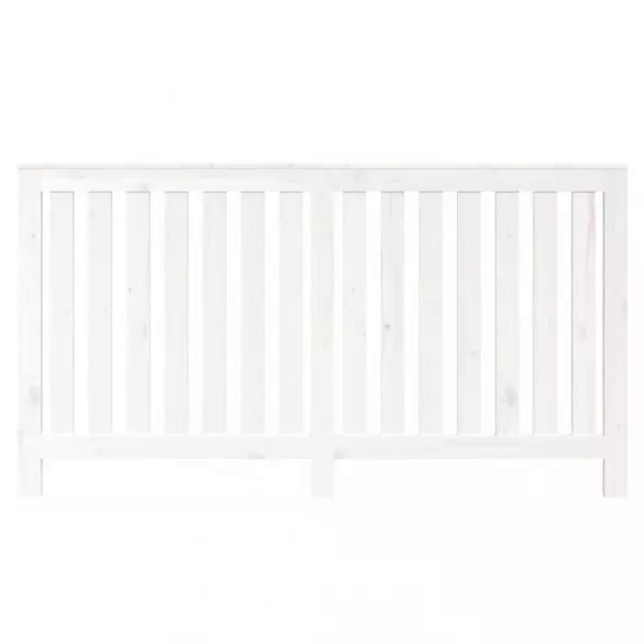 fehér tömör fenyőfa radiátorburkolat 153x19x84 cm