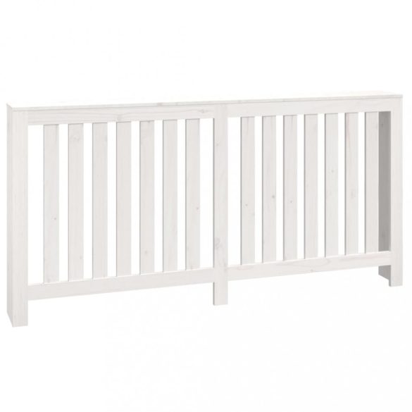 fehér tömör fenyőfa radiátorburkolat 169x19x84 cm