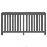 szürke tömör fenyőfa radiátorburkolat 169x19x84 cm