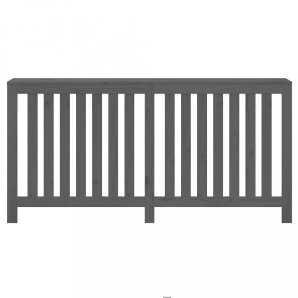 szürke tömör fenyőfa radiátorburkolat 169x19x84 cm