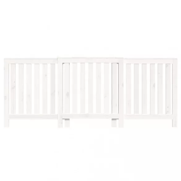 fehér tömör fenyőfa radiátorburkolat 210x21x85 cm