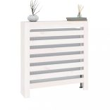 fehér tömör fenyőfa radiátorburkolat 79,5 x 19 x 84 cm