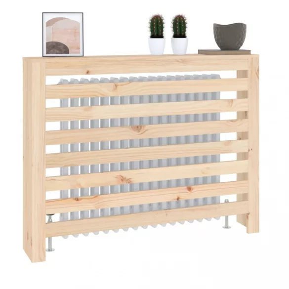 tömör fenyőfa radiátorburkolat 108,5 x 19 x 84 cm