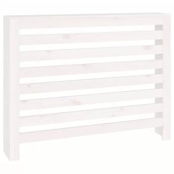 fehér tömör fenyőfa radiátorburkolat 108,5 x 19 x 84 cm