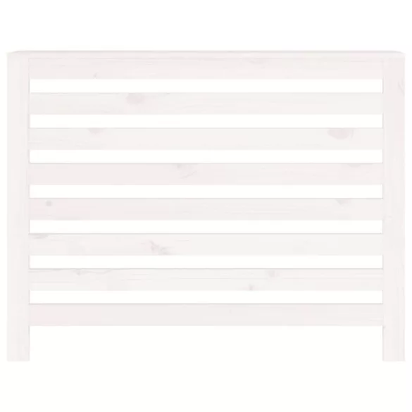 fehér tömör fenyőfa radiátorburkolat 108,5 x 19 x 84 cm