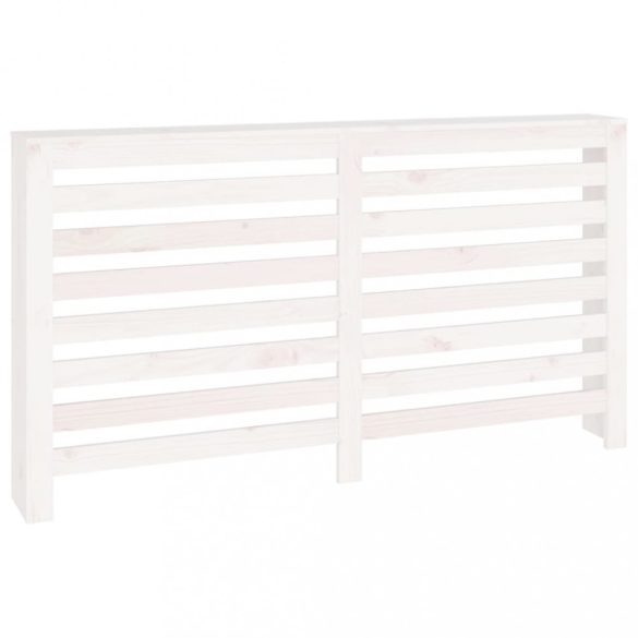 fehér tömör fenyőfa radiátorburkolat 153x19x84 cm