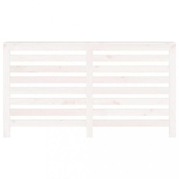 fehér tömör fenyőfa radiátorburkolat 153x19x84 cm