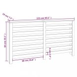 fehér tömör fenyőfa radiátorburkolat 153x19x84 cm