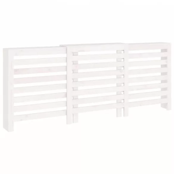 fehér tömör fenyőfa radiátorburkolat 210x21x85 cm