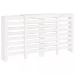 fehér tömör fenyőfa radiátorburkolat 210x21x85 cm