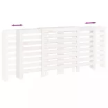 fehér tömör fenyőfa radiátorburkolat 210x21x85 cm