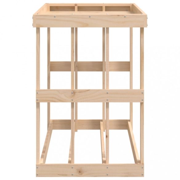 tömör fenyőfa kültéri rönktároló 108x52x74 cm