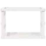 fehér tömör fenyőfa kültéri rönktároló 108x52x74 cm