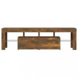 füstös tölgy színű TV-szekrény LED-lámpákkal 140 x 36,5 x 40 cm