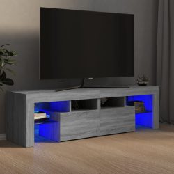   szürke sonoma színű TV-szekrény LED-világítással 140x36,5x40 cm